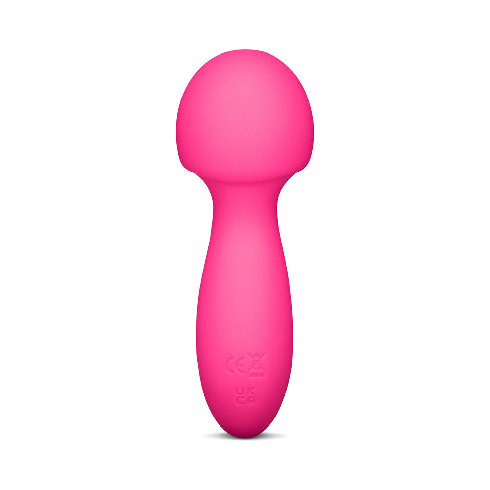 Together Spark On The Go Mini Wand Vibrator in vibrant pink, compact design for pleasure anytime, anywhere.