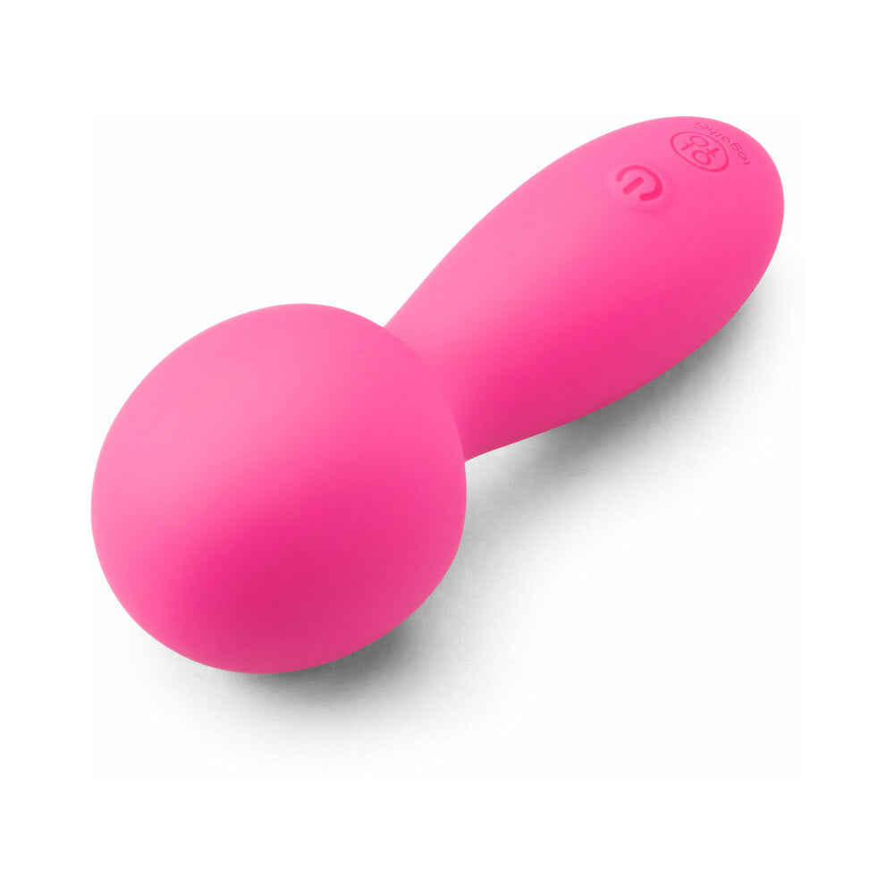 Together Spark On The Go Mini Wand Vibrator in vibrant pink color for portable pleasure.