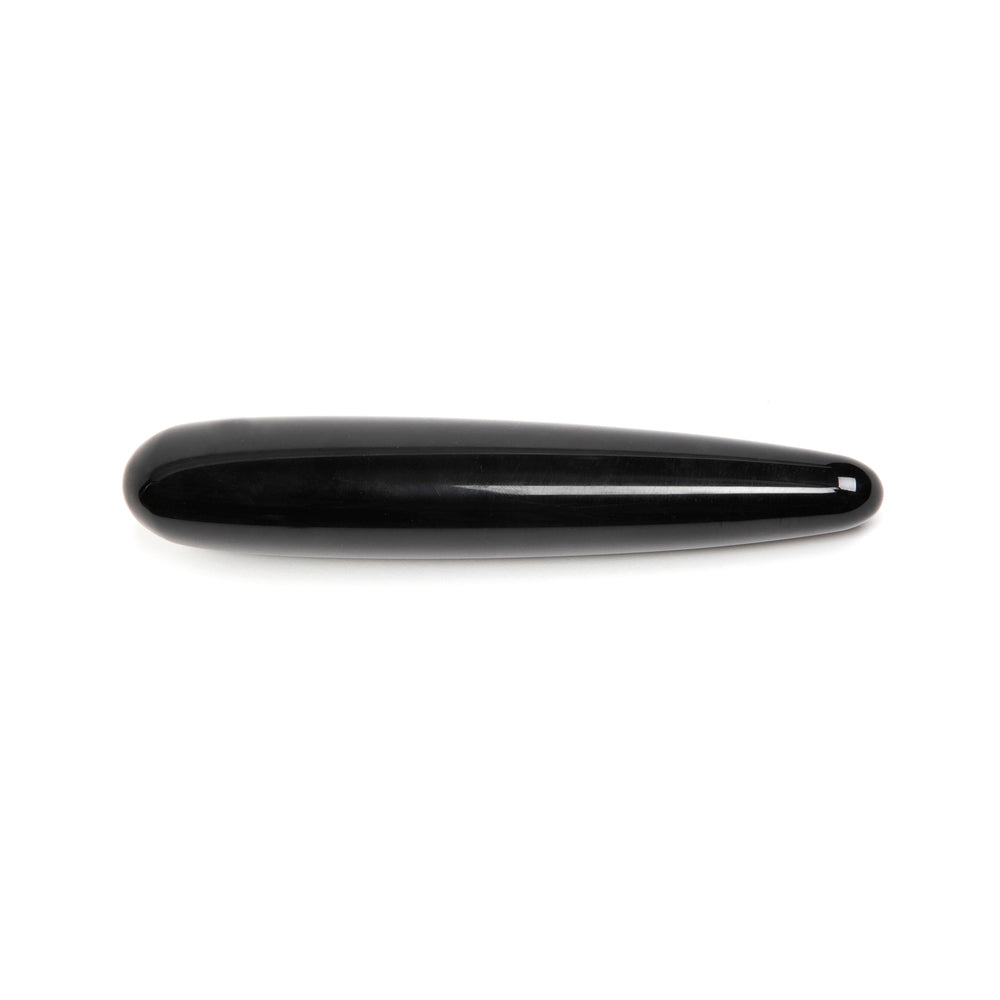 Chakrubs Xaga Slim Non-Phallic Dildo sleek black design for elegant internal pleasure and wellness.