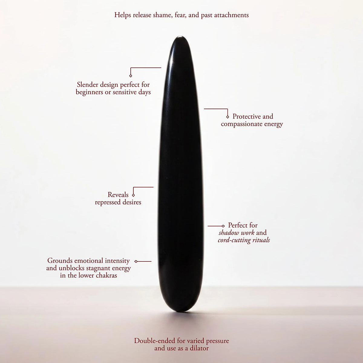 Chakrubs Xaga Slim Non-Phallic Dildo with slender design for beginners and emotional wellness energy.