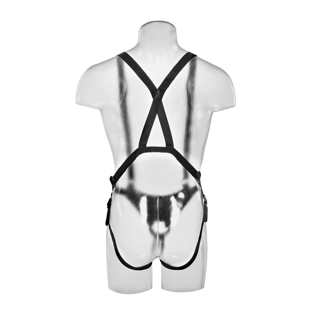 King Cock 12 Inch Hollow Strap-on Suspender System Flesh - Image 3