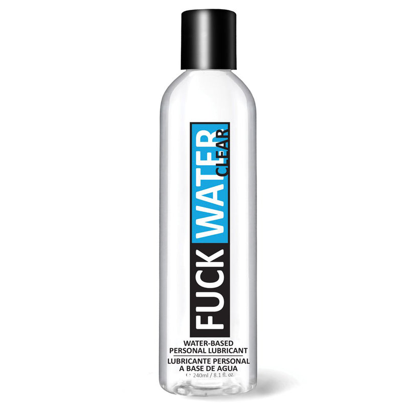 Fuck Water-based Clear Lubricant 8 Oz bottle, designed for smooth and reliable personal lubrication.