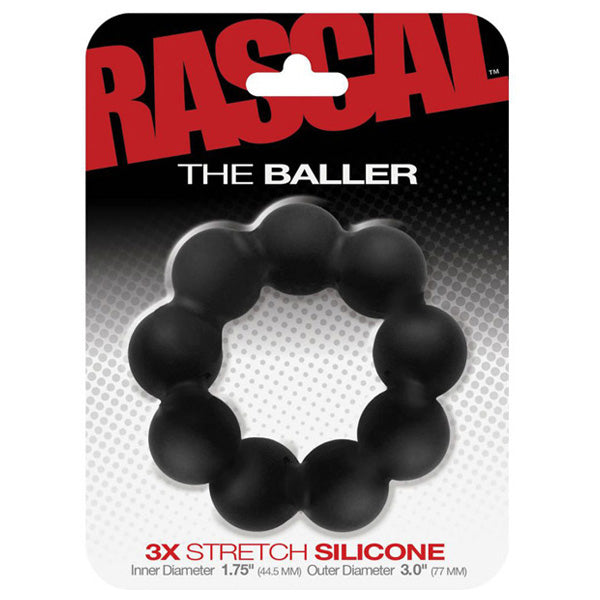 Rascal The Baller Silicone Cock Ring Black