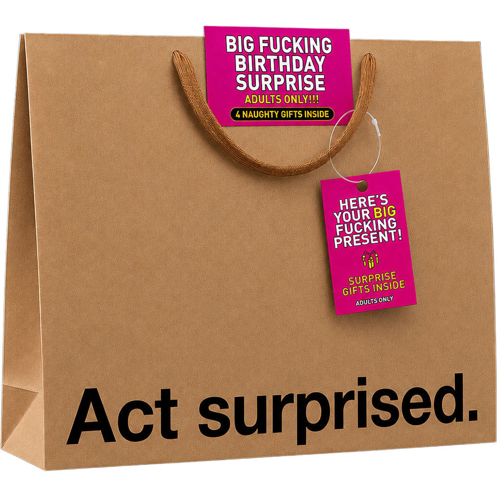 Big Fucking Birthday Surprise Big Present Gift Bag