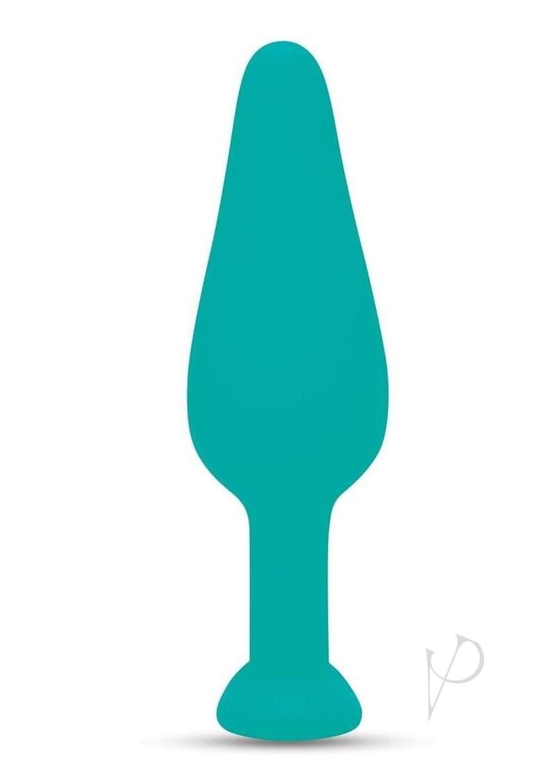 Bodywand 4Play Quiver Rechargeable Butt Plug Aqua in a smooth, tapered design with a flared base for secure use.