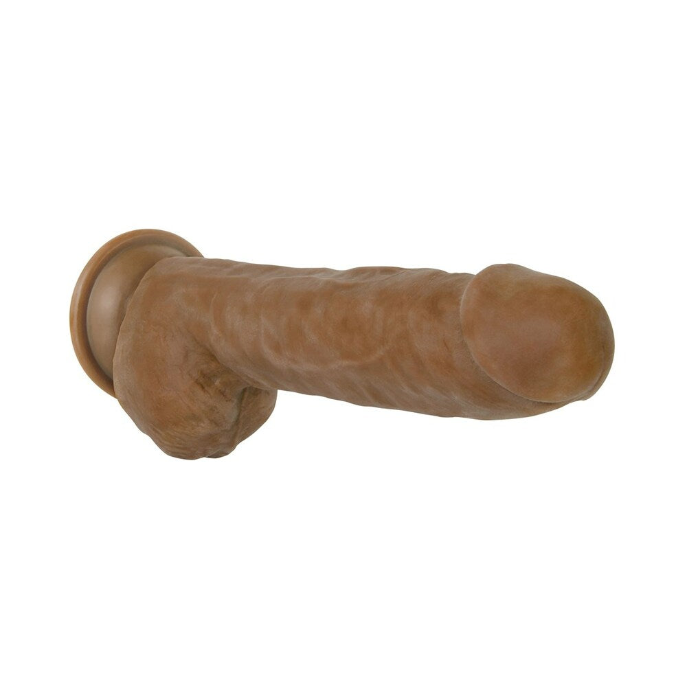 Adam & Eve Adam's Colossal 12 Inch Dildo Brown featuring realistic details and a large design.