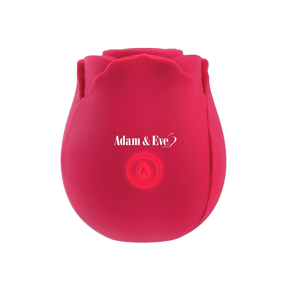 Adam & Eve Eve's Ravishing Suction Rose Clitoral Stimulator in a vibrant rose design.