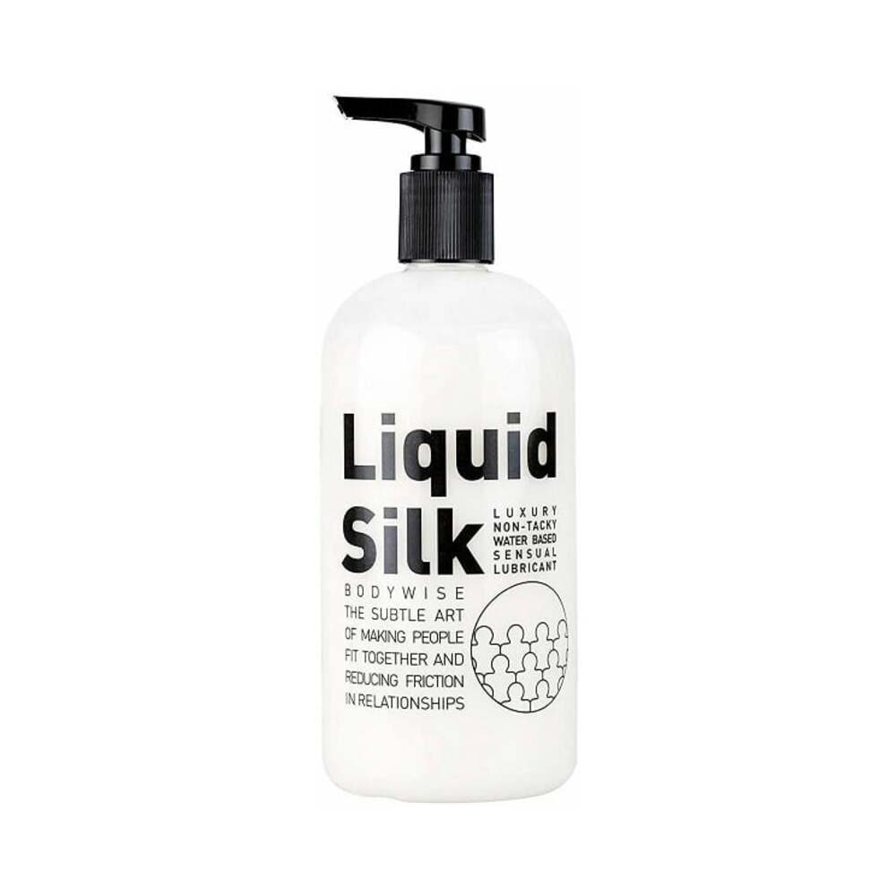 Liquid Silk Water-based Lubricant 250 ml bottle with pump for smooth and long-lasting glide.