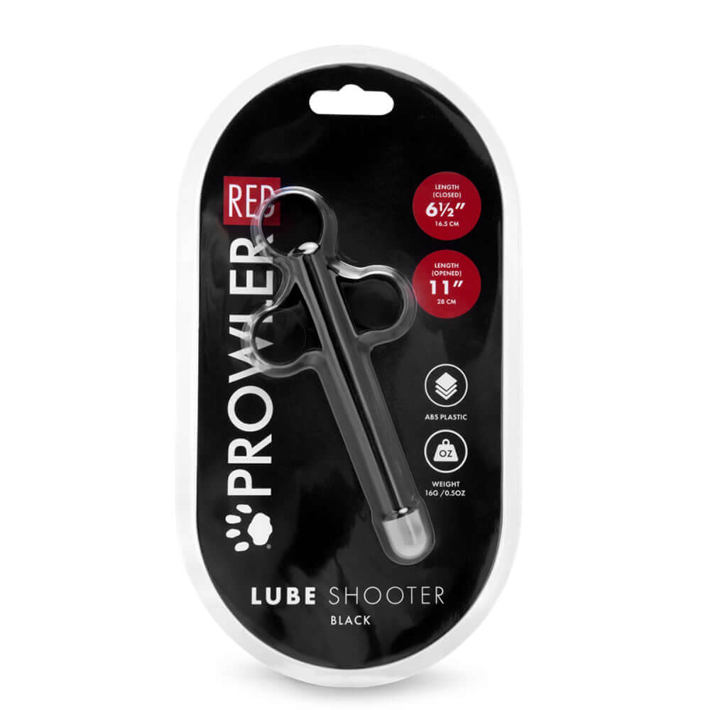 Prowler RED Lube Shooter Black packaging showing syringe-style tip for precise lubricant application.