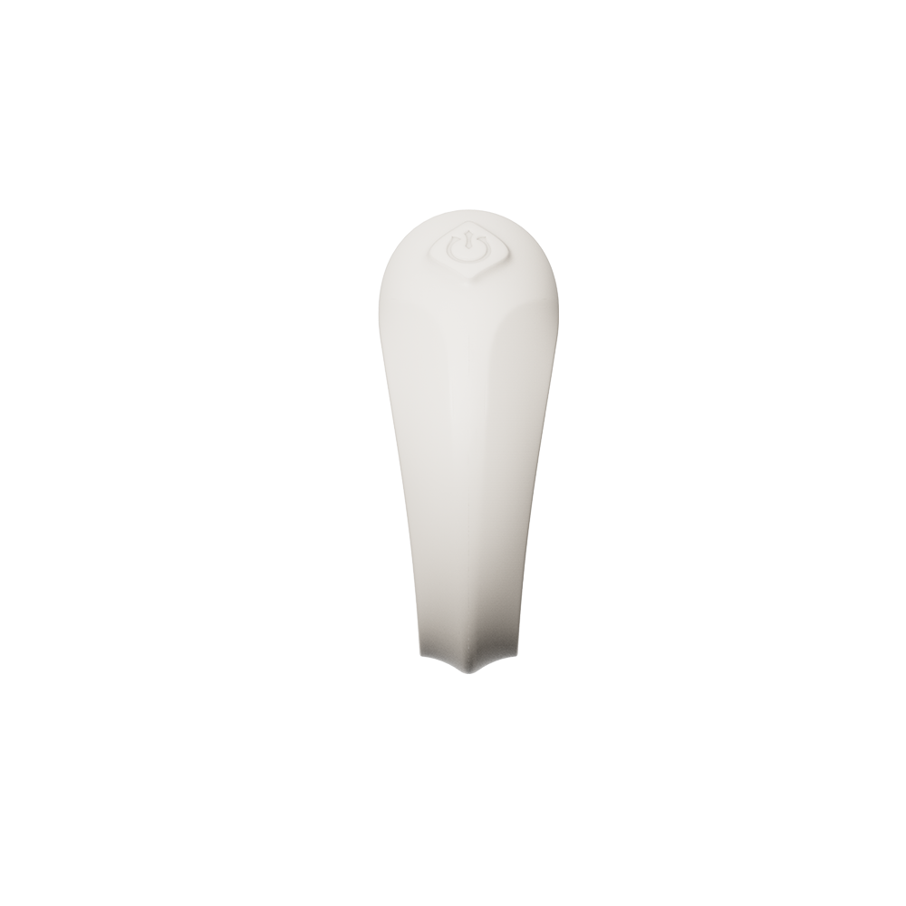 ZALO Apis Vibrating Couples Ring Ivory White, premium body-safe silicone design.