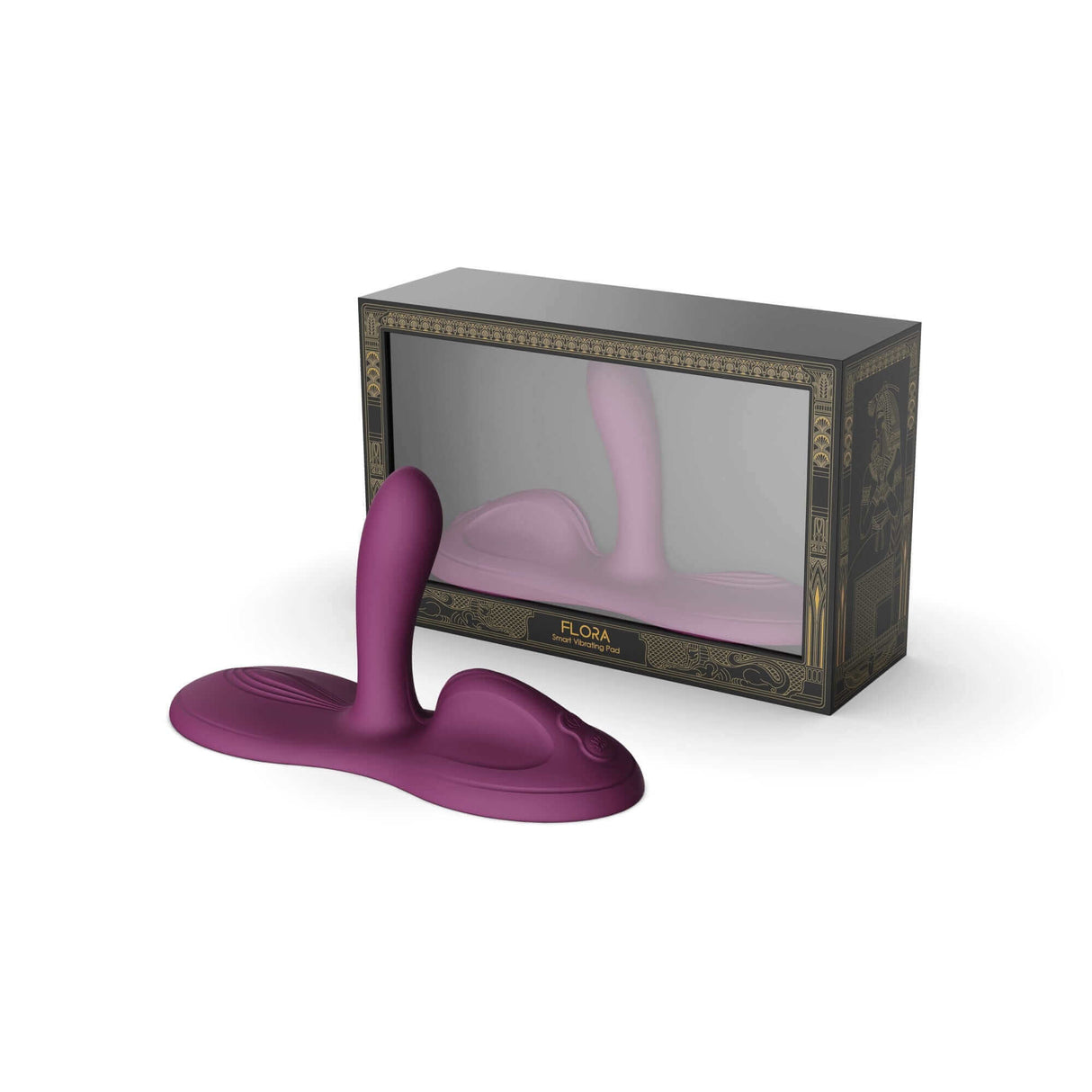 ZALO Flora Smart Vibrating Pad in Velvet Purple with packaging, designed for clitoral, vaginal, and anal stimulation.