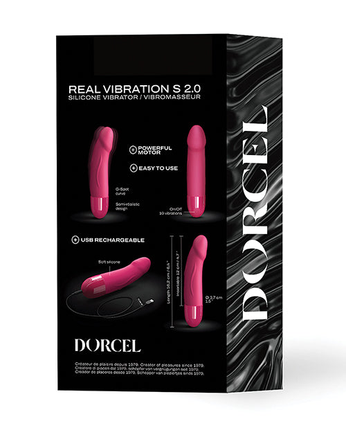 Dorcel Real Vibration S 2.0 Rechargeable Vibrator 6 inch Pink