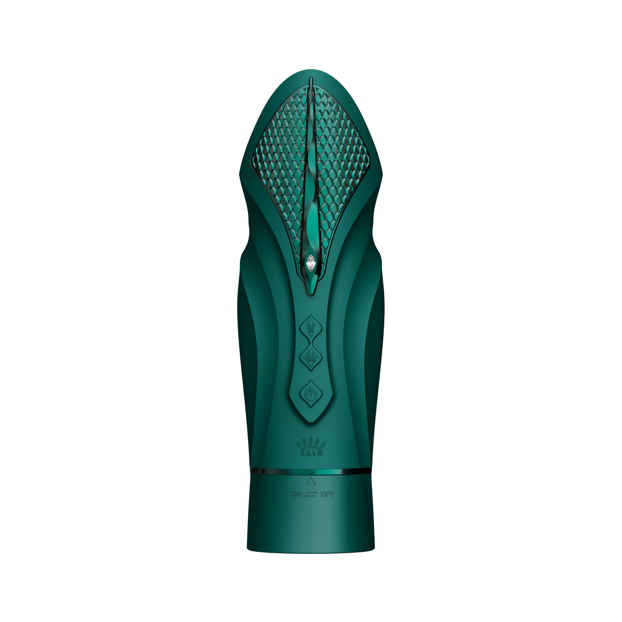 ZALO Sesh Compact Sex Machine in Turquoise Green with PowerThrust technology, featuring telescopic range and vibrating massage sticks.