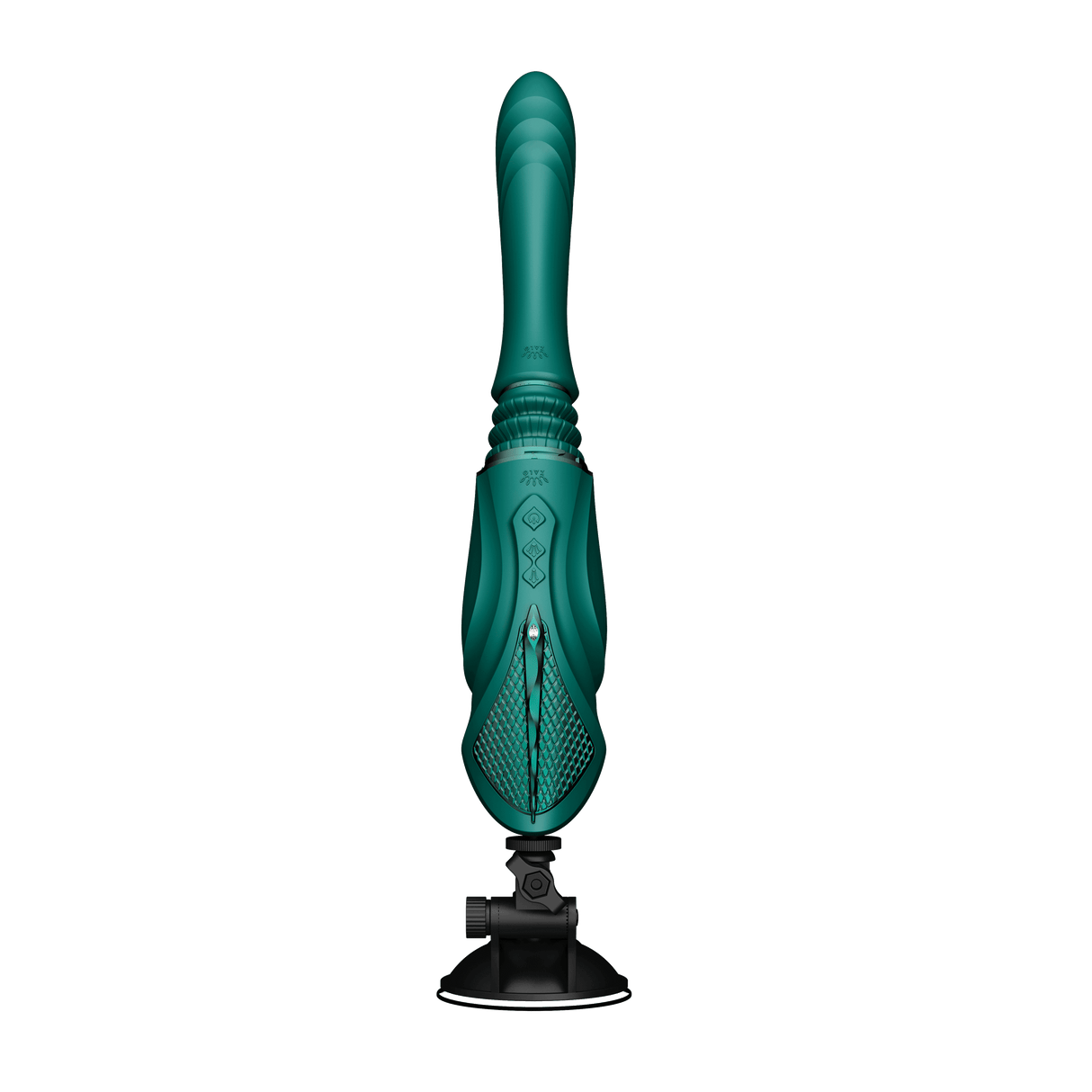 ZALO Sesh Compact Sex Machine in Turquoise Green with PowerThrust technology and telescopic range for a deeply satisfying experience.