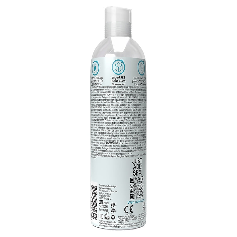 Wet Delicious Oral Play Whipped Cream Waterbased Lubricant 4 Oz