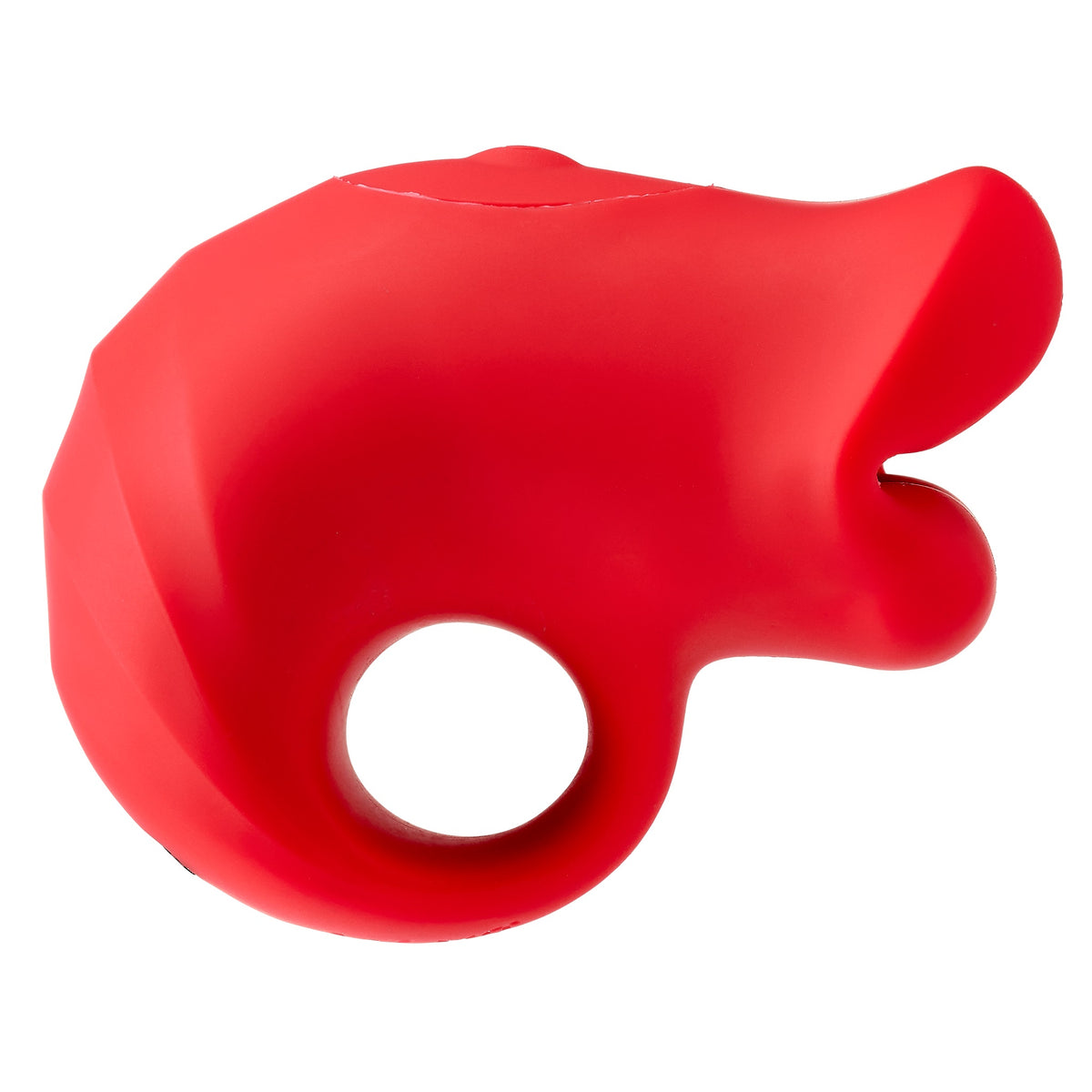 Pucker Up Lips With Ergonomic Finger Hold Vibrator Red, a playful lip-shaped vibrator for clitoral stimulation.