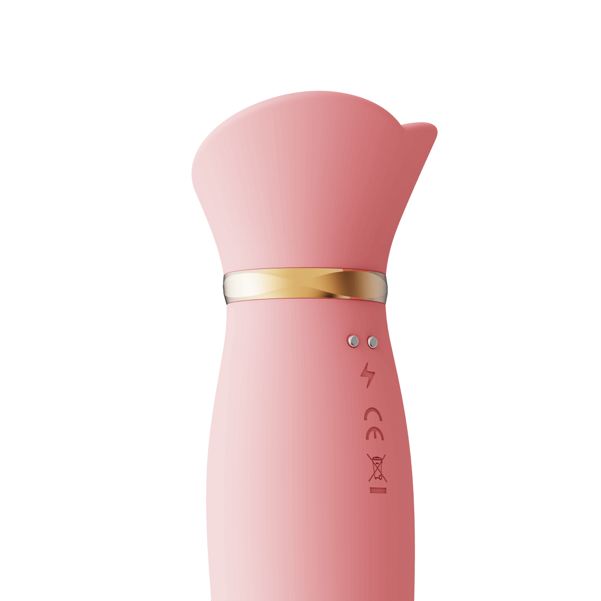 Strawberry Pink ZALO Rose Rabbit Thruster with suction and powerful thrusting features.
