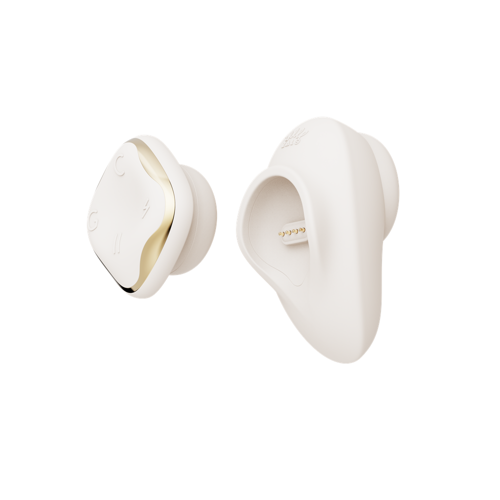 ZALO Deya Wearable Smart Dual Vibrator with App Control in white color showing smart device design