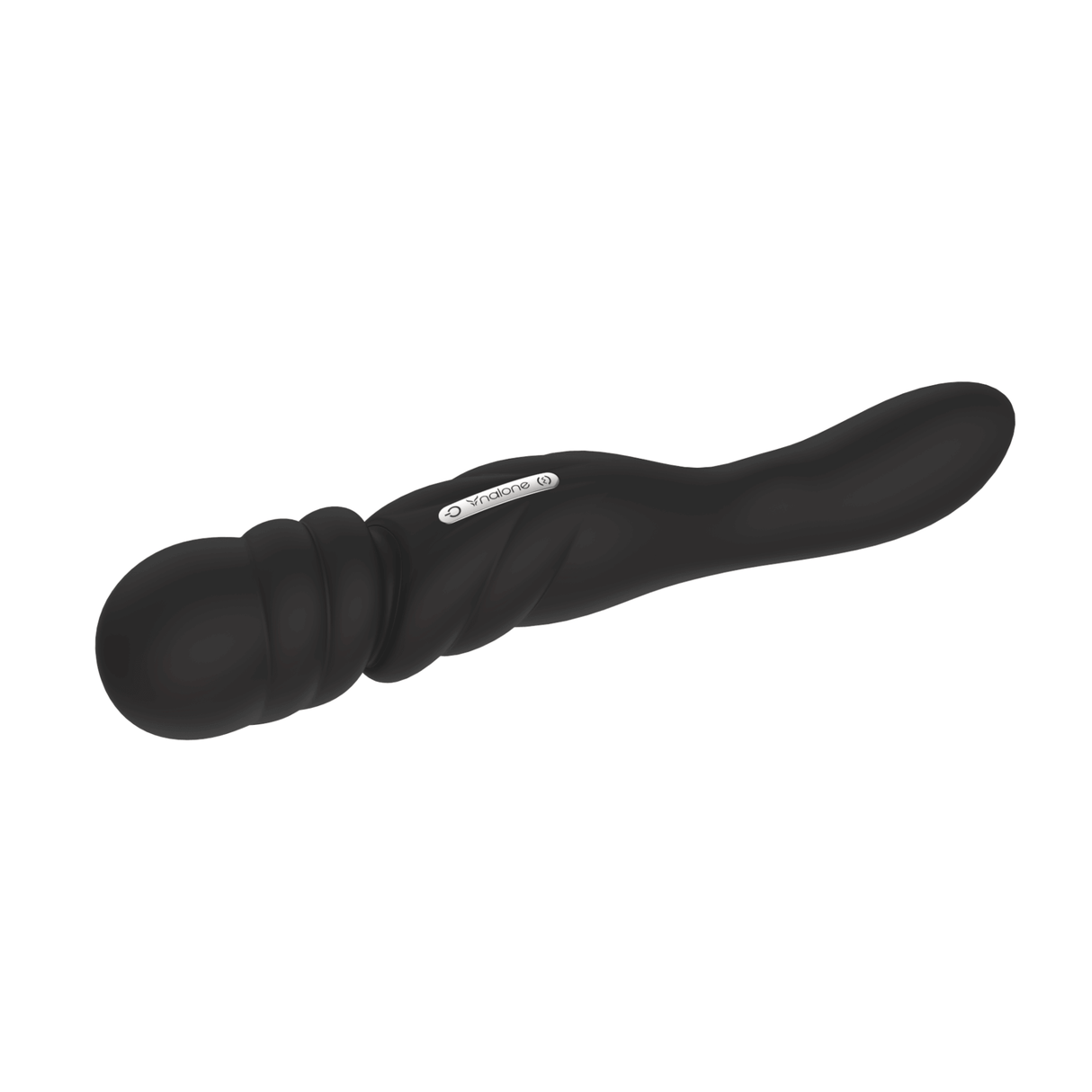 Nalone Jane Double Ended Silicone Massager in sleek black, designed for versatile pleasure and indulgence.