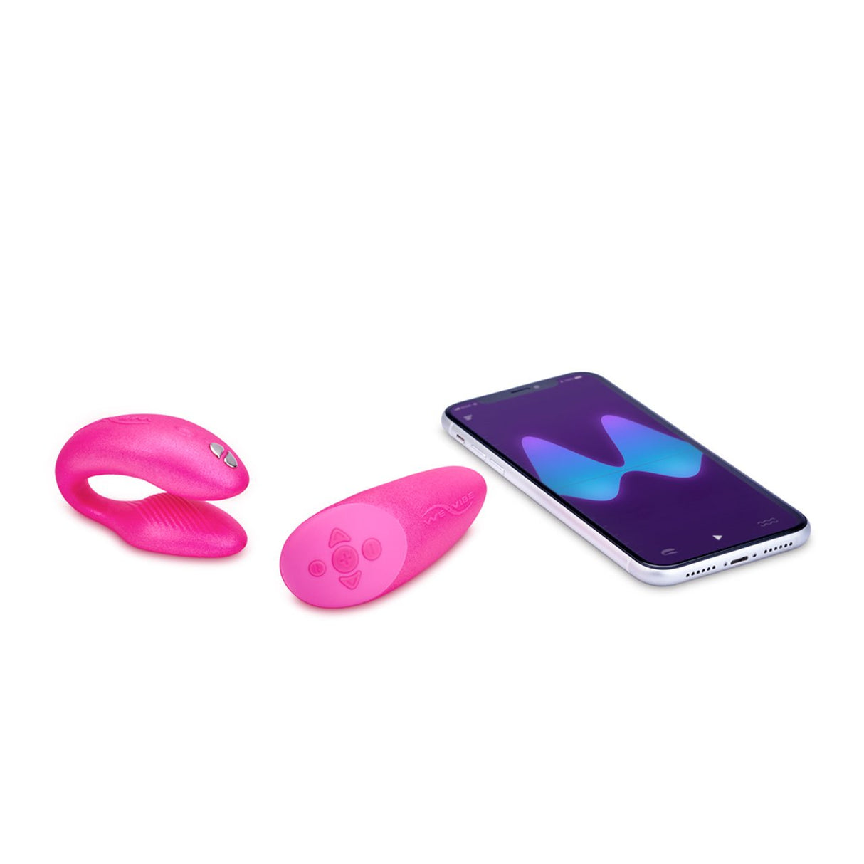 We-Vibe Chorus Couples Vibrator Cosmic Pink with remote control and smartphone for enhanced intimacy.