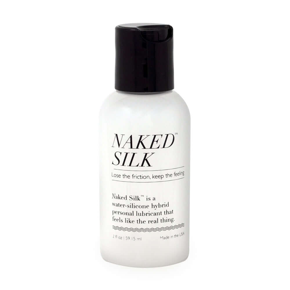Naked Silk Water Silicone Hybrid Lubricant 2 Oz bottle with a smooth, premium formula for comfort and performance.