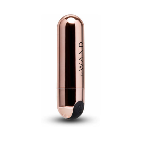 Le Wand Essentials Mini Rose Gold Bullet Vibrator in sleek design for targeted clitoral stimulation.