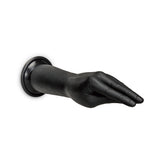 B-vibe Essentials Silicone Hand Fisting Dildo Black designed for deep fullness and stretching pleasure.