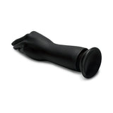 B-vibe Essentials Silicone Hand Fisting Dildo Black featuring a unique hand shape for exploring deep sensations.
