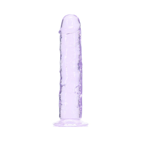 Realrock Realistic Dildo 5 Inch Purple in a lifelike design with subtle veining and smooth texture.