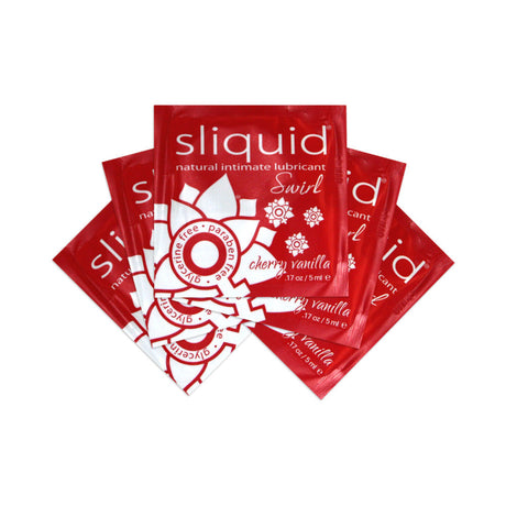 Sliquid Naturals Swirl Cherry Vanilla Lube Pillow Packs