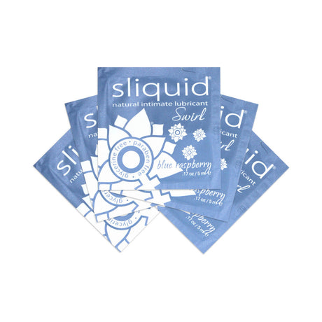 Sliquid Naturals Swirl Blue Raspberry Lube Pillow Packs