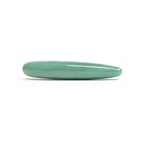 Chakrubs Indian Jade Slim Crystal Dildo featuring a slender design for intimate wellness and pleasure.