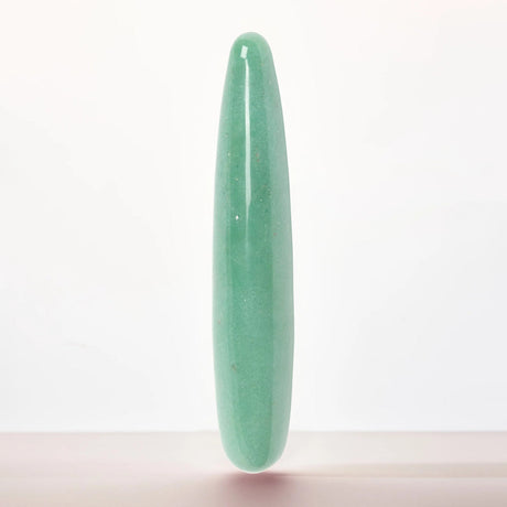 Chakrubs Indian Jade Slim Crystal Dildo made from smooth Indian jade for elegant internal pleasure.