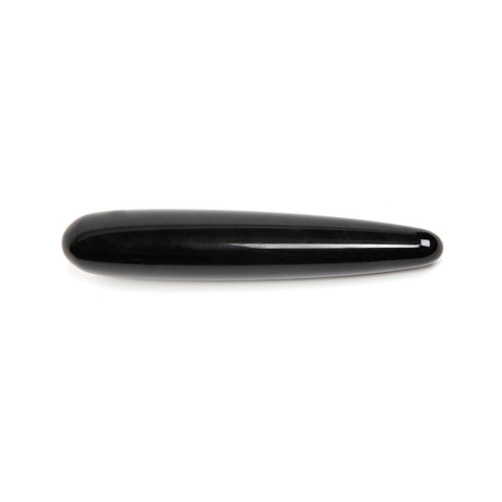 Chakrubs Xaga Slim Non-Phallic Dildo sleek black design for elegant internal pleasure and wellness.