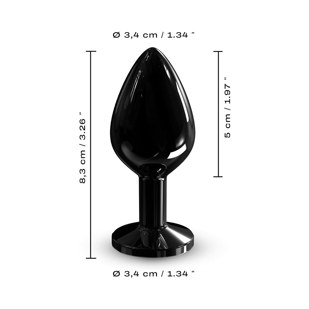 Dorcel Diamond Anal Plug Black Medium dimensions and design showcasing refined and stylish black finish.