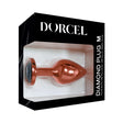 Dorcel Diamond Butt Plug Rose Gold Medium displayed in stylish packaging, highlighting its elegant design and jewelry-like appeal.