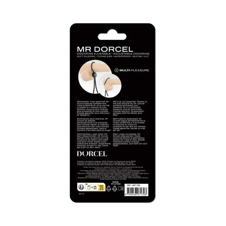 Dorcel Mr Dorcel Adjustable Lasso Cockring packaging with adjustable lasso design and product details.