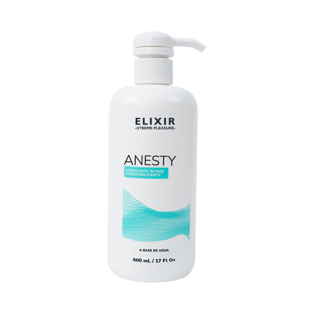 Elixir Anesty Anal Desensitizing Lubricant 500ml 17 Oz bottle with pump for comfortable anal play.