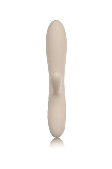 Svakom Lester Rechargeable Warming Rabbit Vibrator Khaki shown from the side for an elegant and innovative design.