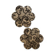 Pastease Lace Flower Nipple Pasties Beige and Black featuring delicate floral lace design on a nude base.