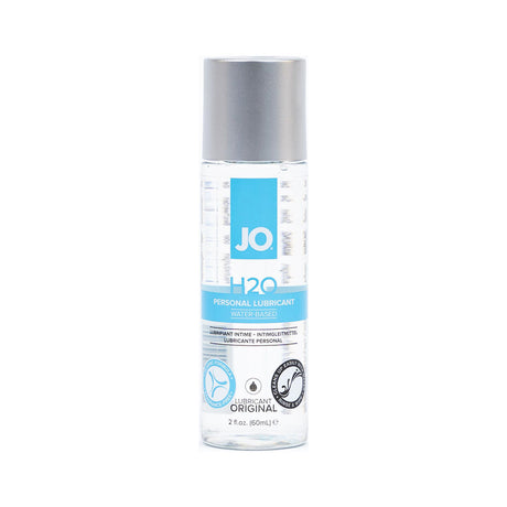 Jo H2o Original Water-based Lubricant 2 Oz in a clear bottle with a silver cap.