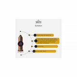 LifeStyles SKYN Selection Non-Latex Condoms 12 Pack design features and specifications infographic.
