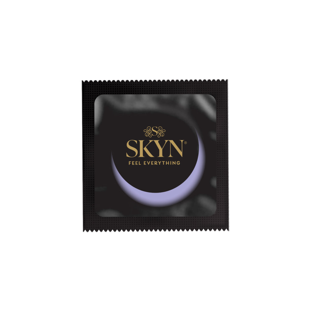 LifeStyles SKYN Selection Non-Latex Condoms 12 Pack, sleek black wrapper with SKYN logo.