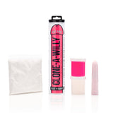 Clone-A-Willy DIY Vibrating Dildo Kit Hot Pink with packaging and casting materials