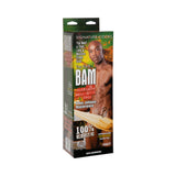 Signature Cocks Bam Realistic Dildo 13 inches packaging featuring realistic design and prominent marketing details.