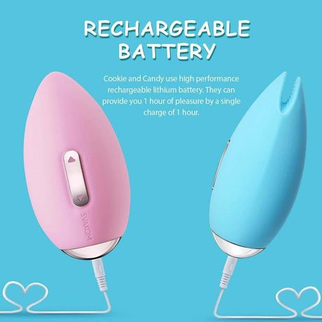 SVAKOM SVAKOM Candy 3-function Rechargeable Silicone Massager with Moving Lips Pale Blue at $49.99