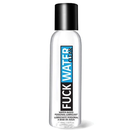 Fuck Water-based Clear Lubricant 2 Oz bottle showcasing water-based personal lubricant for enhanced comfort.
