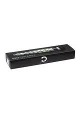 Doxy Die Cast 3 Wand Plug-In Wand Massager Cannabis Pattern packaging showing compact design and premium branding.
