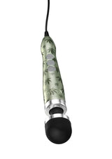 Doxy Die Cast 3 Wand Plug-In Wand Massager Cannabis Pattern with a smooth silicone head and premium construction.