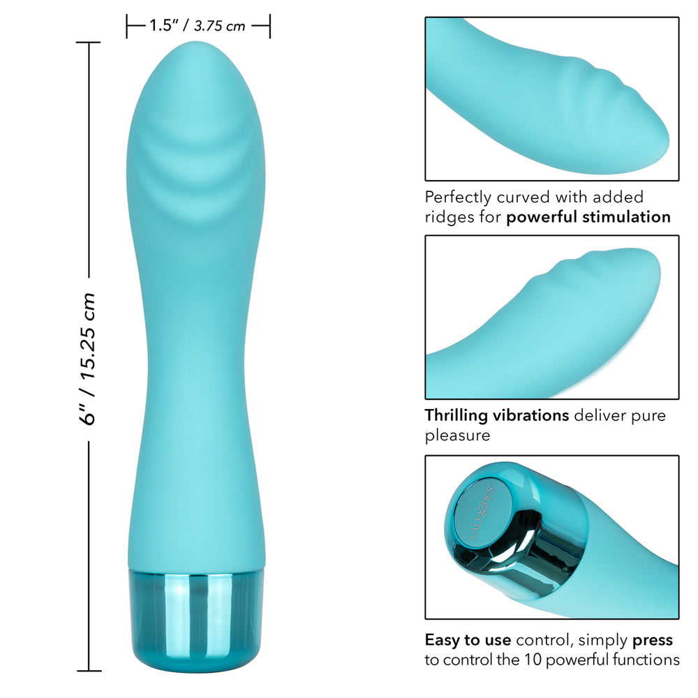 CalExotics Eden Ripple Green G-Spot Vibrator - Image 3